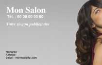 Modèle Carte de visite  coiffure pour coiffure, coiffeuse, salon de coiffure à personnaliser en ligne avec modèle gratuit