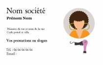 Modèle Carte de visite  coiffure pour salon coiffure, moderne à personnaliser en ligne avec modèle gratuit
