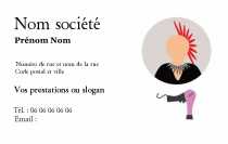 Modèle Carte de visite  coiffure pour salon coiffure, moderne à personnaliser en ligne avec modèle gratuit