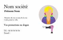Modèle Carte de visite  coiffure pour salon coiffure, moderne à personnaliser en ligne avec modèle gratuit