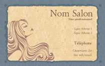 Modèle Carte de visite  coiffure pour salon coiffure, vintage à personnaliser en ligne avec modèle gratuit
