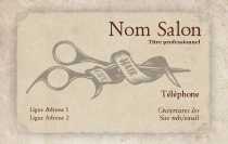 Modèle Carte de visite  coiffure pour salon coiffure, vintage à personnaliser en ligne avec modèle gratuit