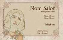 Modèle Carte de visite  coiffure pour salon coiffure, vintage à personnaliser en ligne avec modèle gratuit