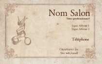 Modèle Carte de visite  coiffure pour salon coiffure, vintage à personnaliser en ligne avec modèle gratuit