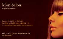 Modèle Carte de visite  coiffure pour coiffure, coiffeuse, esthétique à personnaliser en ligne avec modèle gratuit