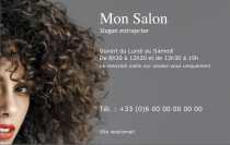 Modèle Carte de visite  coiffure pour coiffure, coiffeuse, esthétique à personnaliser en ligne avec modèle gratuit