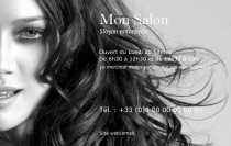 Modèle Carte de visite  coiffure pour coiffure, coiffeuse, esthétique à personnaliser en ligne avec modèle gratuit