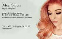 Modèle Carte de visite  coiffure pour coiffure, coiffeuse, esthétique à personnaliser en ligne avec modèle gratuit