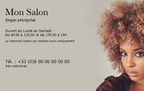 Modèle Carte de visite  coiffure pour coiffure, coiffeuse, esthétique à personnaliser en ligne avec modèle gratuit