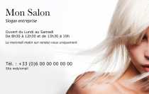 Modèle Carte de visite  coiffure pour coiffure, coiffeuse, esthétique à personnaliser en ligne avec modèle gratuit