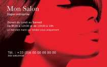 Modèle Carte de visite  coiffure pour coiffure, coiffeuse, esthétique à personnaliser en ligne avec modèle gratuit