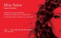 Modèle Carte de visite  coiffure pour coiffure, coiffeuse, esthétique à personnaliser en ligne avec modèle gratuit