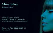 Modèle Carte de visite  coiffure pour coiffure, coiffeuse, esthétique à personnaliser en ligne avec modèle gratuit