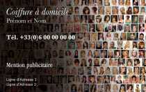 Modèle Carte de visite  coiffure pour coiffure, coiffeuse, salon de coiffure à personnaliser en ligne avec modèle gratuit