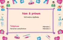 Modèle Carte de visite  infirmière pour infirmière libérale à personnaliser en ligne avec modèle gratuit