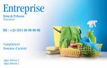 Modèle Carte de visite  nettoyage et entretien pour société de nettoyage, entretien, ménage, building à personnaliser en ligne avec modèle gratuit