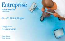 Modèle Carte de visite  nettoyage et entretien pour société de nettoyage, entretien, ménage, sol à personnaliser en ligne avec modèle gratuit