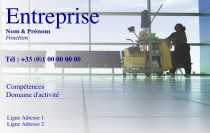 Modèle Carte de visite  nettoyage et entretien pour société de nettoyage, entretien, ménage à personnaliser en ligne avec modèle gratuit