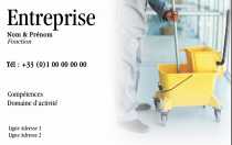 Modèle Carte de visite  nettoyage et entretien pour société de nettoyage, entretien, ménage à personnaliser en ligne avec modèle gratuit