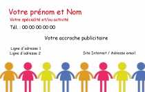 Modèle Carte de visite  assistante maternelle pour Une assistante maternelle peut garder normalement un à trois enfants de moins de 3 ans à son domicile. Elle veille sur eux pendant l'absence de leurs parents, et leur propose diverses activités pour les distraire et favoriser leur développement. à personnaliser en ligne avec modèle gratuit