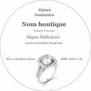 Modèle carte de visite ronde  bijouterie pour bijouterie à personnaliser en ligne avec modèle gratuit