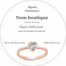 Modèle carte de visite ronde  bijouterie pour bijouterie à personnaliser en ligne avec modèle gratuit