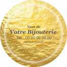 Modèle carte de visite ronde  bijouterie pour bijouterie à personnaliser en ligne avec modèle gratuit