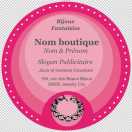 Modèle carte de visite ronde  bijouterie pour bijouterie à personnaliser en ligne avec modèle gratuit