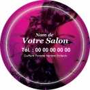 Modèle carte de visite ronde  coiffure pour coiffure à personnaliser en ligne avec modèle gratuit