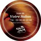 Modèle carte de visite ronde  coiffure pour coiffure à personnaliser en ligne avec modèle gratuit