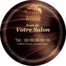 Modèle carte de visite ronde  coiffure pour coiffure à personnaliser en ligne avec modèle gratuit