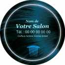 Modèle carte de visite ronde  coiffure pour coiffure à personnaliser en ligne avec modèle gratuit