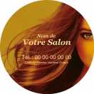 Modèle carte de visite ronde  coiffure pour coiffure à personnaliser en ligne avec modèle gratuit