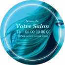 Modèle carte de visite ronde  coiffure pour coiffure à personnaliser en ligne avec modèle gratuit