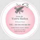 Modèle carte de visite ronde  coiffure pour coiffure à personnaliser en ligne avec modèle gratuit