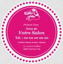 Modèle carte de visite ronde  coiffure pour coiffure à personnaliser en ligne avec modèle gratuit