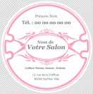 Modèle carte de visite ronde  coiffure pour coiffure à personnaliser en ligne avec modèle gratuit