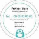 Modèle carte de visite ronde  infirmière pour infirmière à personnaliser en ligne avec modèle gratuit