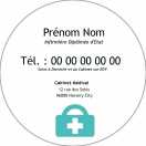 Modèle carte de visite ronde  infirmière pour infirmière à personnaliser en ligne avec modèle gratuit