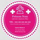 Modèle carte de visite ronde  infirmière pour infirmière à personnaliser en ligne avec modèle gratuit