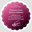 Modèle carte de visite ronde  onglerie pour onglerie à personnaliser en ligne avec modèle gratuit