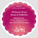 Modèle carte de visite ronde  onglerie pour onglerie à personnaliser en ligne avec modèle gratuit