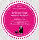 Modèle carte de visite ronde  onglerie pour onglerie à personnaliser en ligne avec modèle gratuit