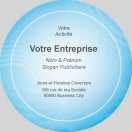 Modèle carte de visite ronde  professionnel pour pour activité professionnelle à personnaliser en ligne avec modèle gratuit