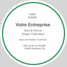 Modèle carte de visite ronde  professionnel pour pour entrepreneur et société à personnaliser en ligne avec modèle gratuit