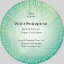 Modèle carte de visite ronde  professionnel pour pour les professionnels, les agences, les auto entrepreneurs à personnaliser en ligne avec modèle gratuit