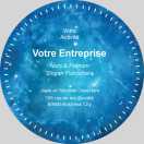 Modèle carte de visite ronde  professionnel pour poyr les activités professionnelles à personnaliser en ligne avec modèle gratuit