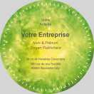 Modèle carte de visite ronde  professionnel pour activité professionnelle à personnaliser en ligne avec modèle gratuit