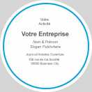 Modèle carte de visite ronde  professionnel pour pour les professionnels et entreprise à personnaliser en ligne avec modèle gratuit