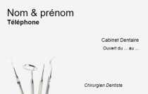 Modèle Carte de visite  dentiste pour soin dentaire, cabinet dentaire à personnaliser en ligne avec modèle gratuit